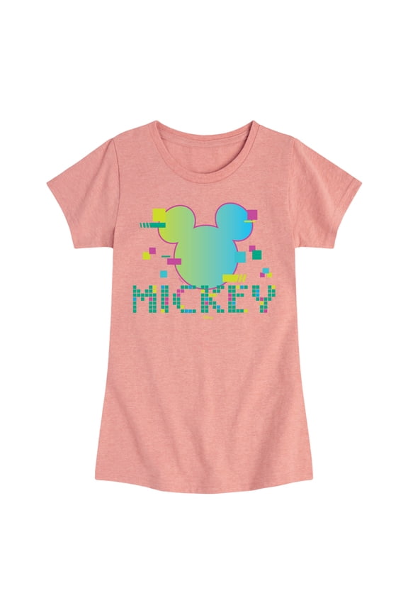 - 8 Bit Mickey - Toddler & Youth Girls Short Sleeve Graphic T-Shirt