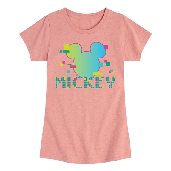 Disney - 8 Bit Mickey - Toddler & Youth Girls Short Sleeve Graphic T-Shirt