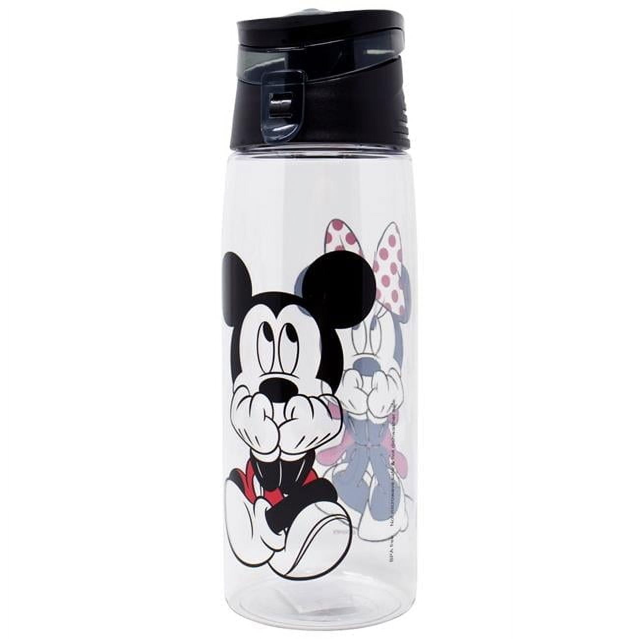 Disney Mickey and Minnie Mouse Flip Top Water Bottle - Walmart.com