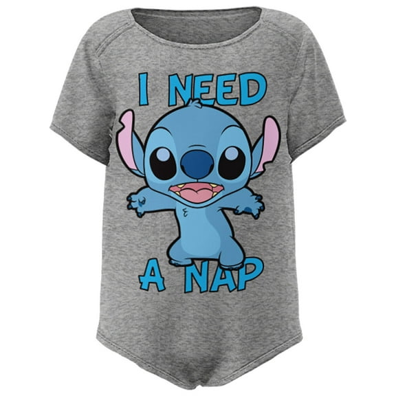 Disney Stitch Gray Infant Onesie, 12M-24M (Unisex)
