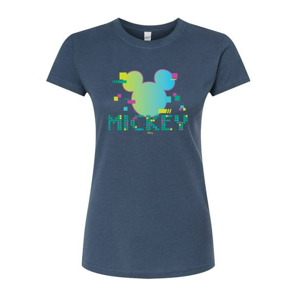 Disney - 8Bit Mickey - Juniors Fitted Graphic T-Shirt