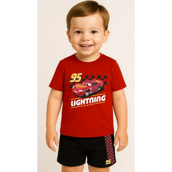 Disney Lightning Mcqueen Toddler 2 Piece Set, 2T-4T (Boy's)