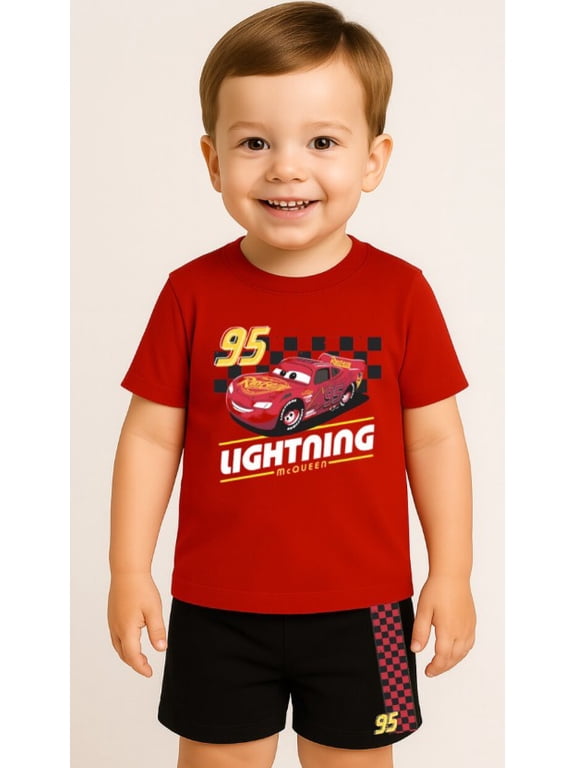 Lightning Mcqueen Toddler 2 Piece Set, 2T-4T (Boy's)