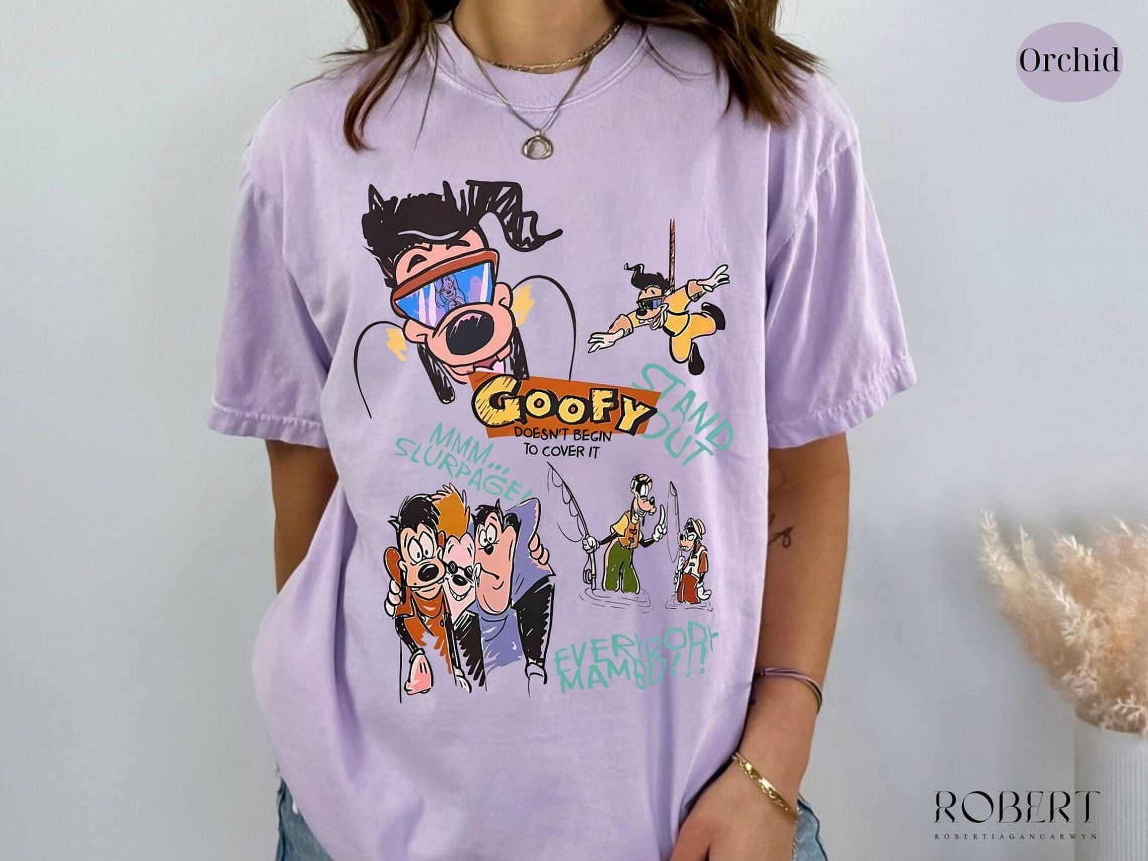 Disney A Goofy Movie Characters Sketch Shirt, Max & Roxanne, Powerline ...