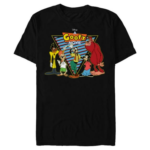 Disney A Goofy Movie Crew 90s - Short Sleeve Blended T-Shirt for Adults -Customized-Black