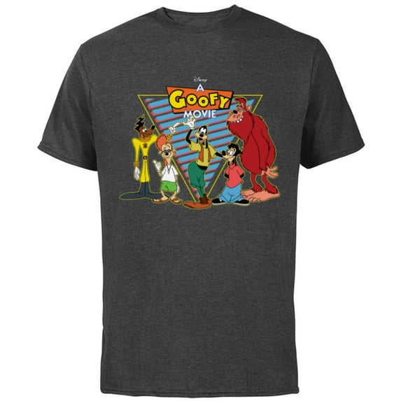 Disney A Goofy Movie Crew 90s - Short Sleeve Cotton T-Shirt for Adults -Customized-Charcoal