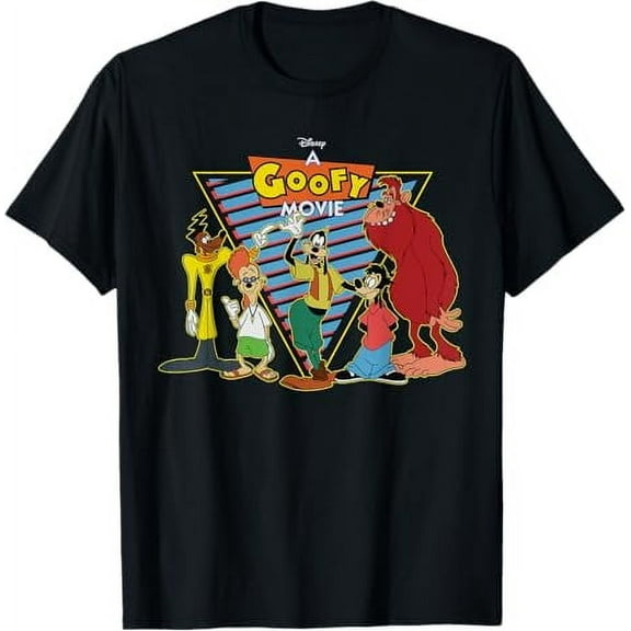 Disney A Goofy Movie Crew 90s T-Shirt ,Black Color,Size L