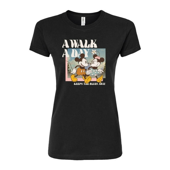 Disney - A Walk A Day - Juniors Fitted Graphic T-Shirt