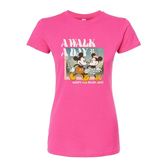 Disney - A Walk A Day - Juniors Fitted Graphic T-Shirt