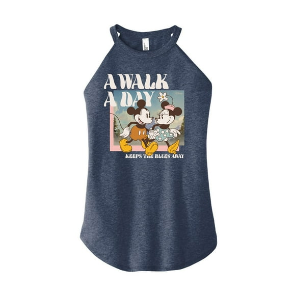 Disney - A Walk A Day - Juniors High Neck Tank Top