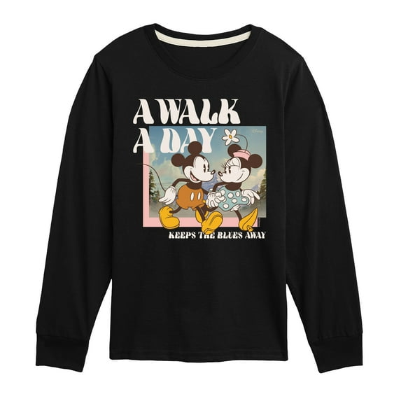 Disney - A Walk A Day - Toddler & Youth Long Sleeve Graphic T-Shirt