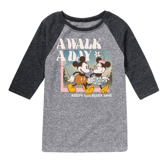 Disney - A Walk A Day - Toddler & Youth Raglan Graphic T-Shirt