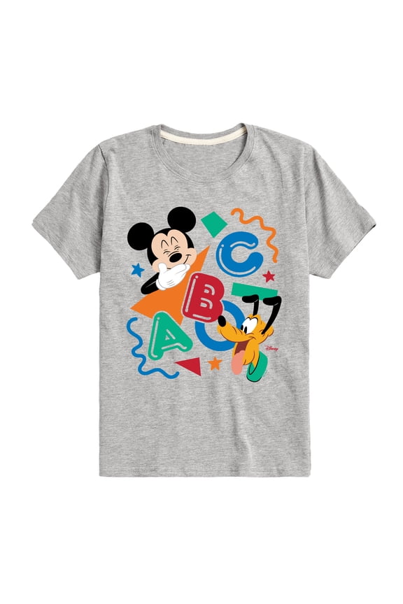 - ABC Mickey Pluto - Toddler And Youth Short Sleeve Graphic T-Shirt