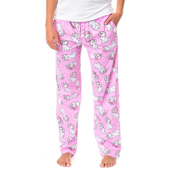 Disney Adult Aristocats Marie Expressions and Bows Pajama Sleep Lounge Pants For Men and Women