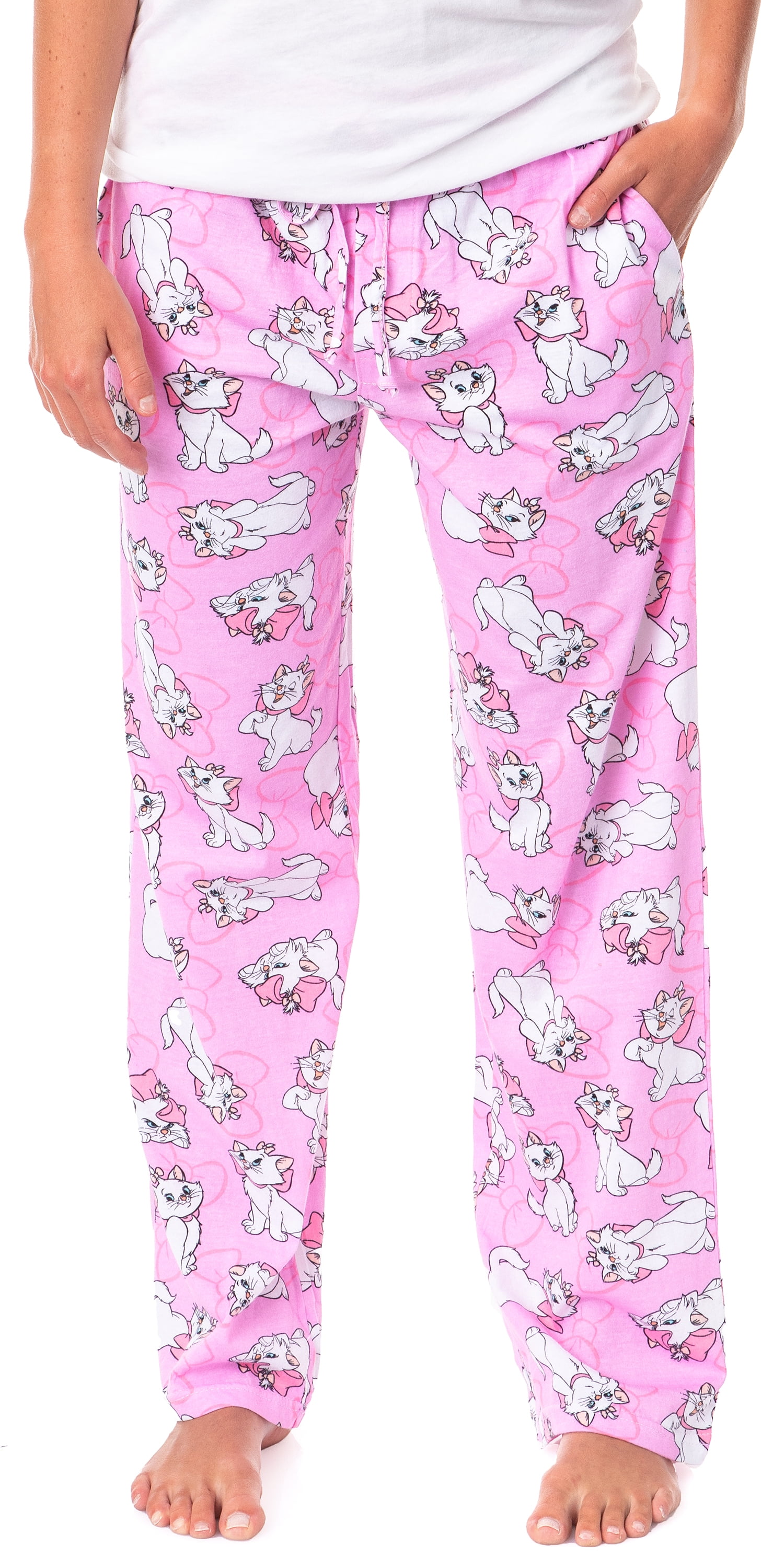 Disney Adult Aristocats Marie Expressions and Bows Pajama Sleep Lounge Pants For Men and Women Walmart