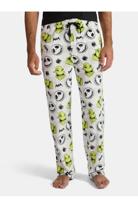 Nightmare Before Christmas Men's Jack Skellington Superminky Pajama Fleece Sleep Pants, Size S-XL