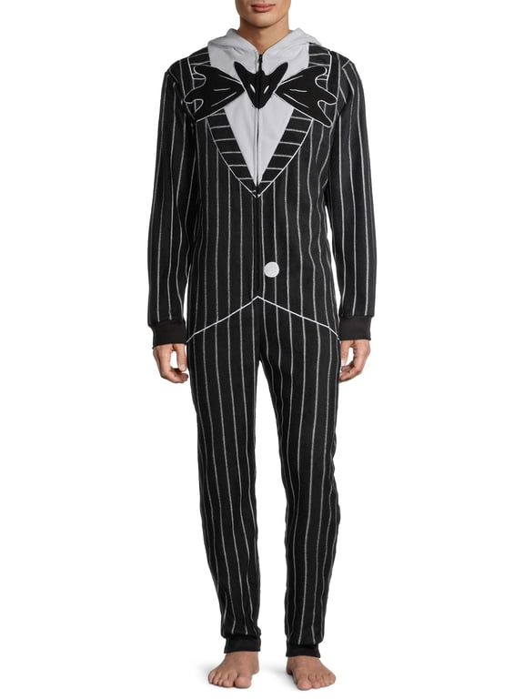, Adult Mens, Nightmare Before Christmas Jack Pajamas Union Suit, Sizes S-XL