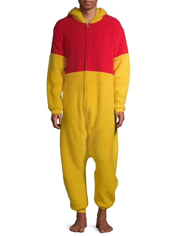 , Adult Mens, Winnie the Pooh Pajamas Union Suit, Sizes S-XL