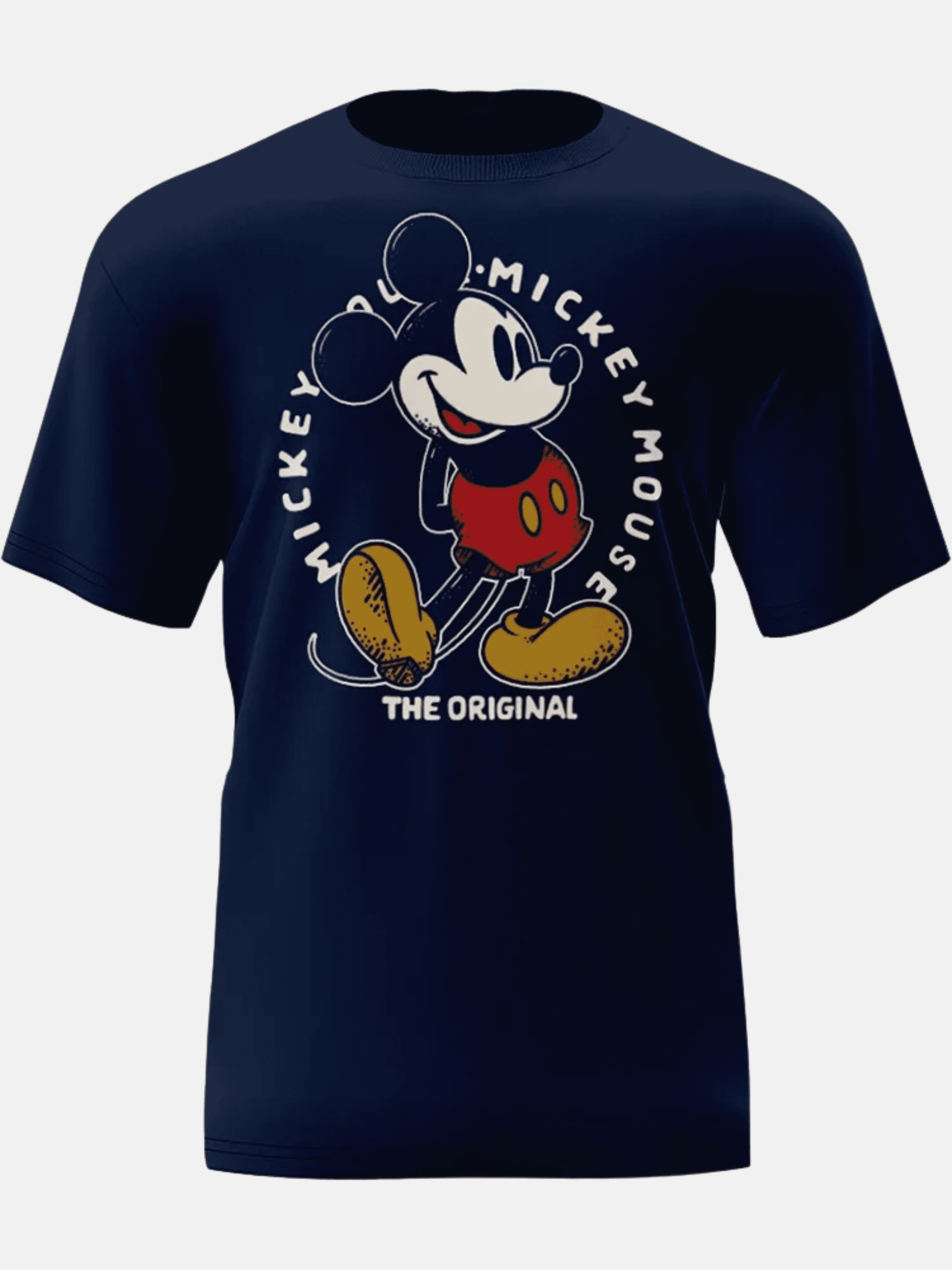 Disney Mickey Mouse Original Navy Adult Tee Shirt, XS-2XL (Unisex)