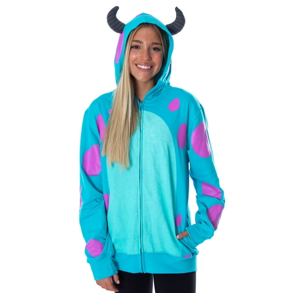 Disney Adult Unisex Monsters Inc. Sulley Character Costume Sweatshirt Zip Hoodie