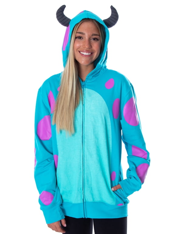 Disney Adult Unisex Monsters Inc. Sulley Character Costume Sweatshirt Zip Hoodie