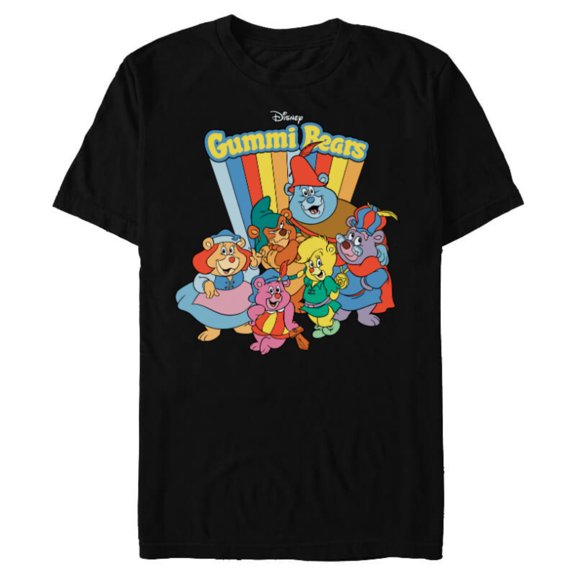 Disney Adventures of the Gummi Bears Retro - Short Sleeve Blended T-Shirt for Adults -Customized-Black