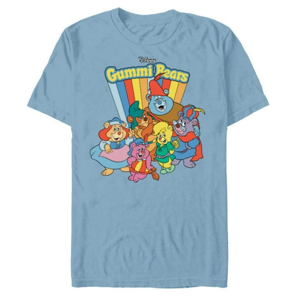 Disney Adventures of the Gummi Bears Retro - Short Sleeve Blended T-Shirt for Adults -Customized-Ocean Blue