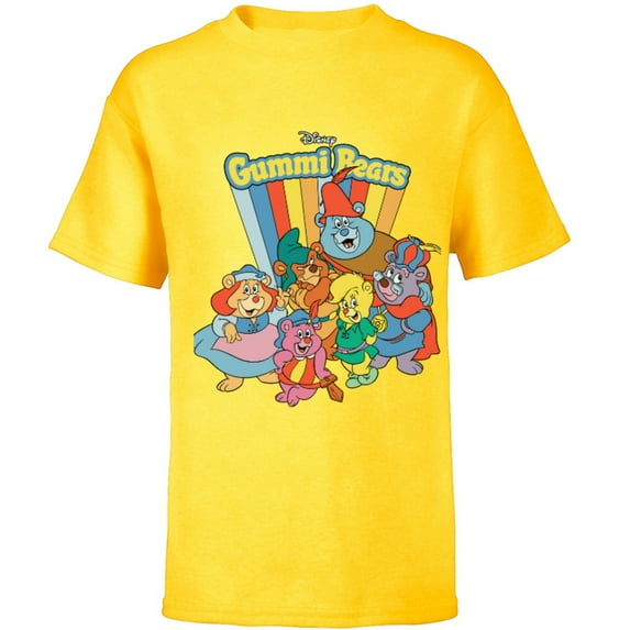 Disney Adventures of the Gummi Bears Retro - Short Sleeve T-Shirt for Kids -Customized-Yellow