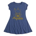 thumbnail image 1 of Disney - Agrabah Girls' Fit & Flair Cap Sleeve Graphic Dress, 1 of 4