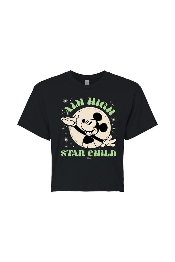 - Aim High Star Child Cropped Graphic T-Shirt