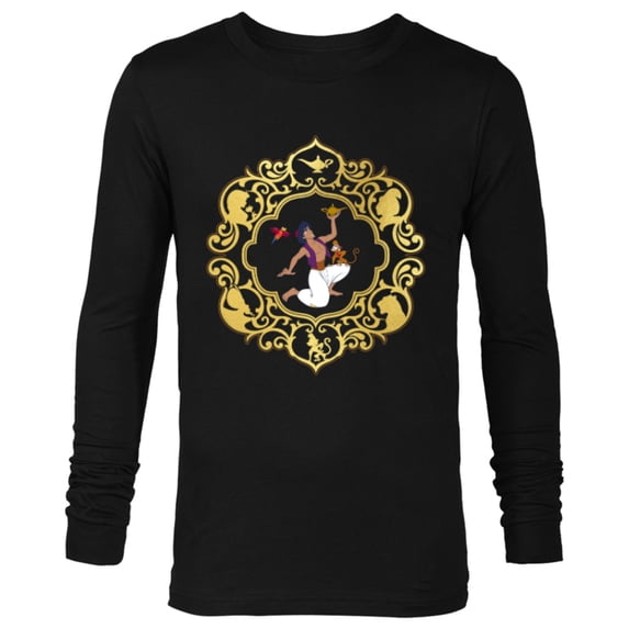 Disney Aladdin 30th Anniversary One Step Ahead - Long Sleeve T-Shirt for Men - Customized-Black