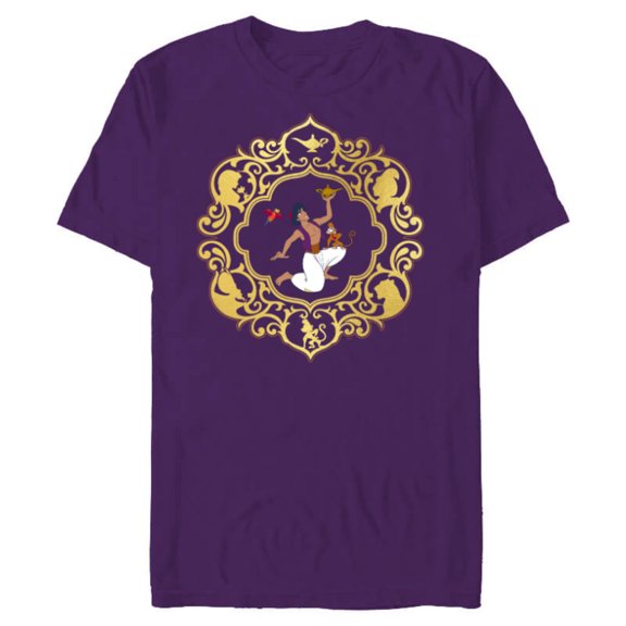 Disney Aladdin 30th Anniversary One Step Ahead - Short Sleeve Blended T-Shirt for Adults - Customized-Purple