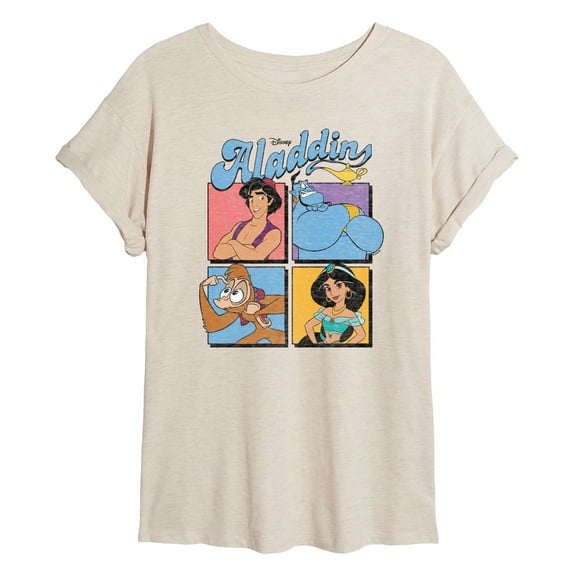 Disney Aladdin - Aladdin, Genie, Abu, & Jasmine - Women's Oversized T-Shirt