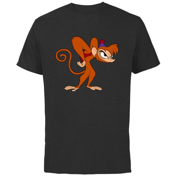 Disney Aladdin Angry Abu 90s T-Shirt - Short Sleeve Cotton T-Shirt for Adults - Customized-Black