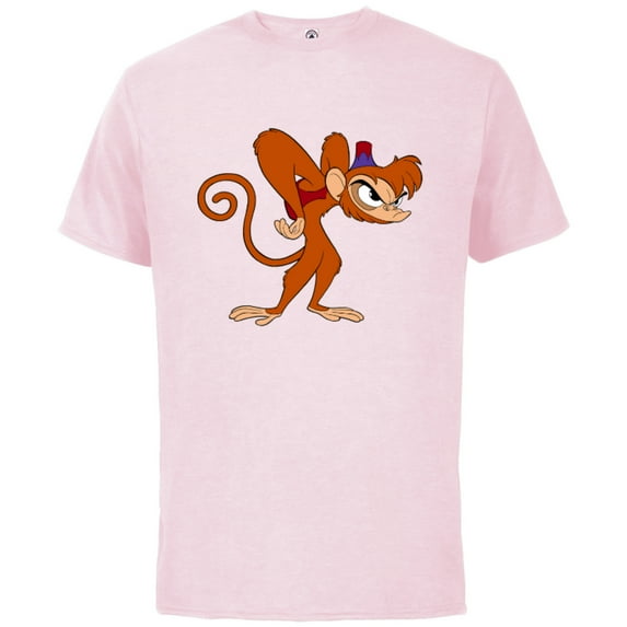 Disney Aladdin Angry Abu 90s T-Shirt - Short Sleeve Cotton T-Shirt for Adults - Customized-Soft Pink