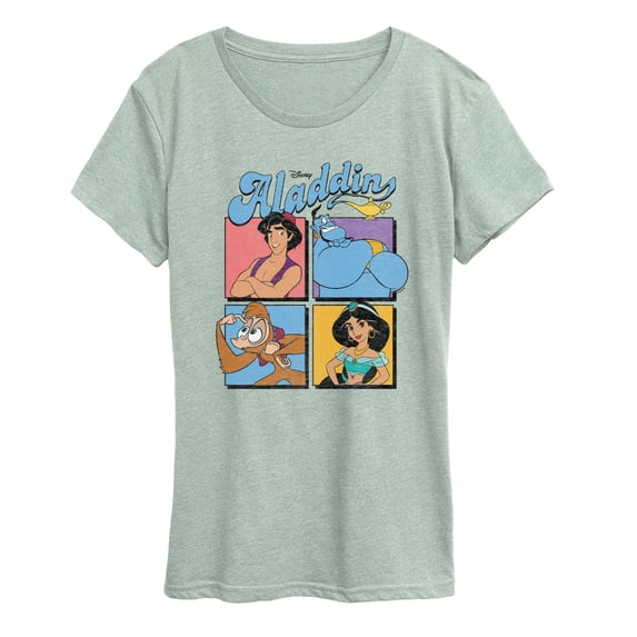 Disney - Aladdin Character Group - Women's Short Sleeve Graphic T-Shirt