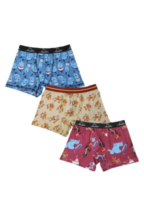 Disney Aladdin Character Print Men's 3-Pack Boxer Briefs-Small