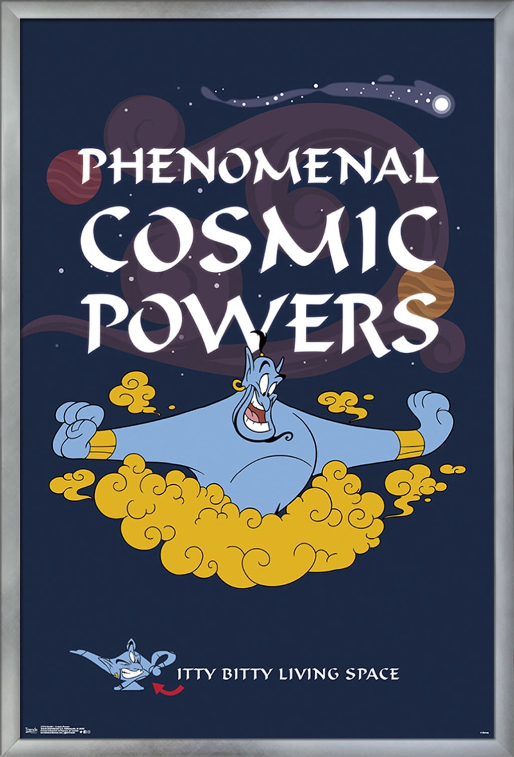Disney Aladdin - Cosmic Powers Wall Poster, 22.375" x 34", Framed