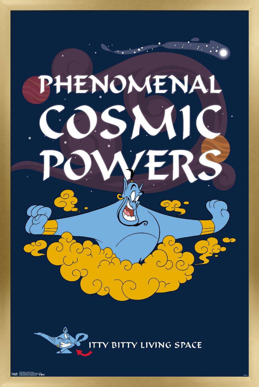 Disney Aladdin - Cosmic Powers Wall Poster, 22.375" x 34", Framed