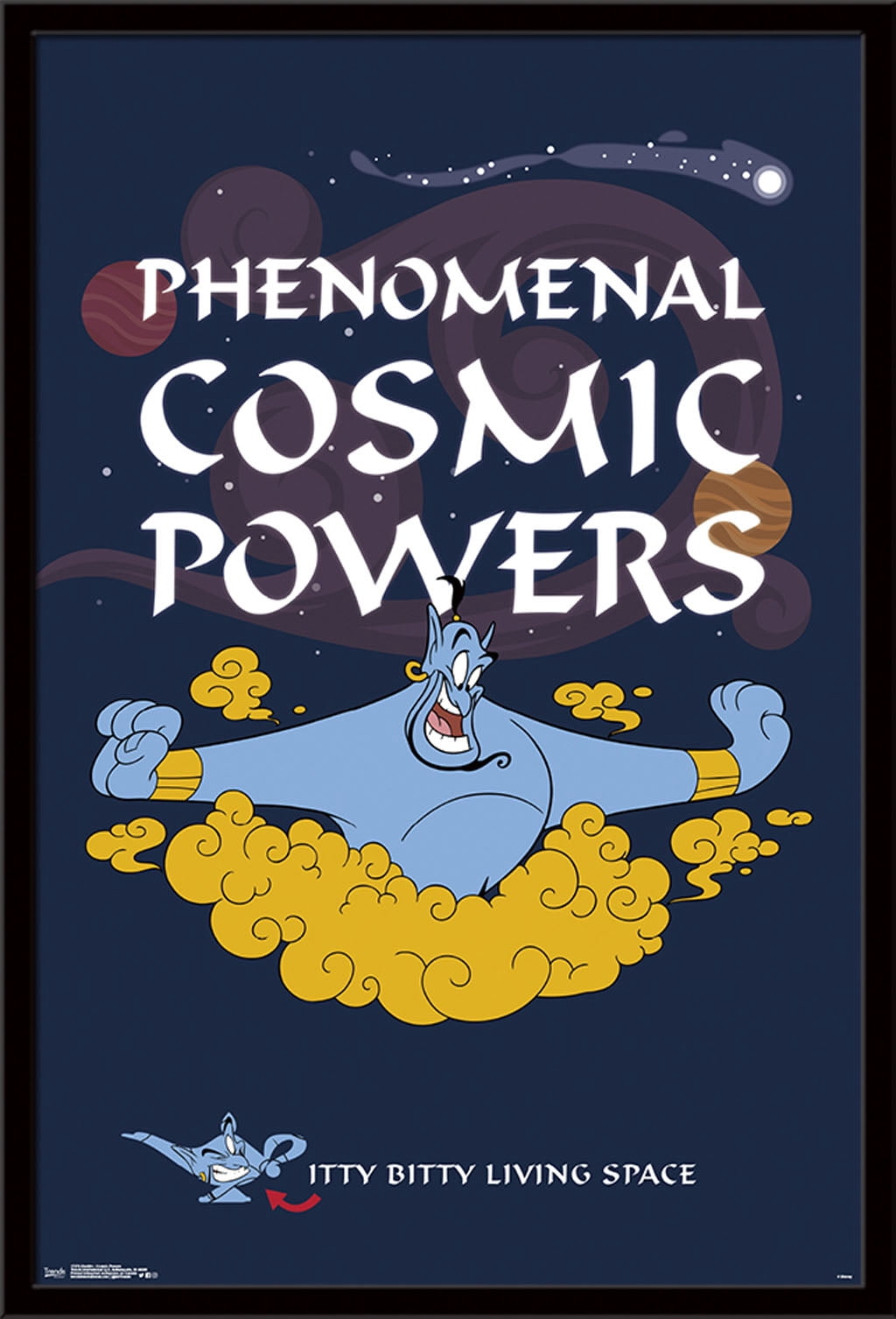 Disney Aladdin - Cosmic Powers Wall Poster, 22.375" x 34", Framed
