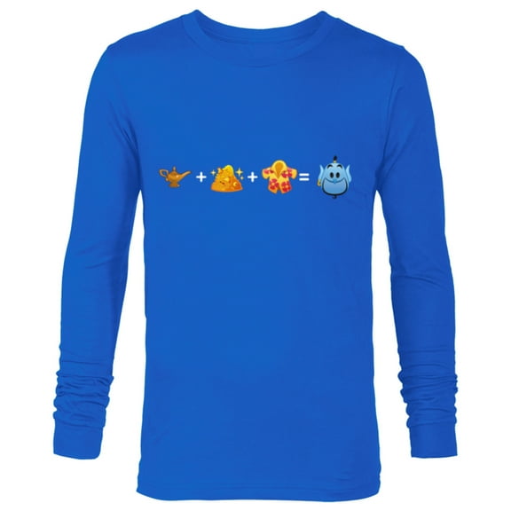 Disney Aladdin Genie Emoji Code Formula - Long Sleeve T-Shirt for Men - Customized-Navy