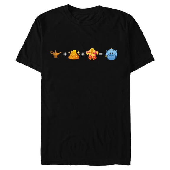 Disney Aladdin Genie Emoji Code Formula - Short Sleeve Blended T-Shirt for Adults - Customized-Black