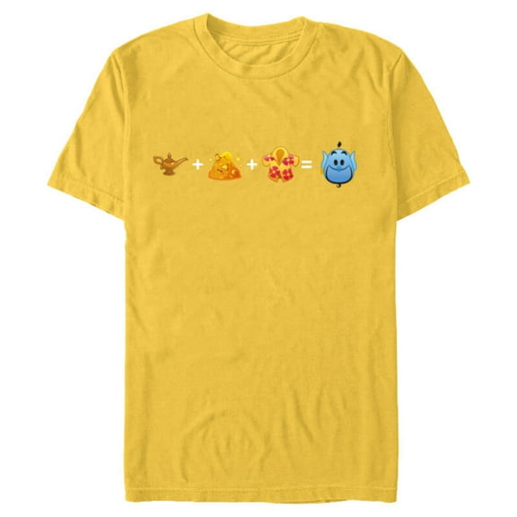 Disney Aladdin Genie Emoji Code Formula - Short Sleeve Blended T-Shirt for Adults - Customized-Yellow