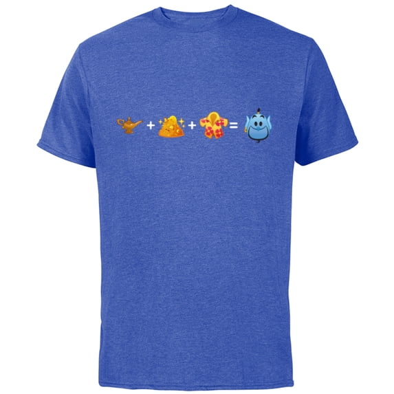 Disney Aladdin Genie Emoji Code Formula - Short Sleeve Cotton T-Shirt for Adults - Customized-Royal Heather