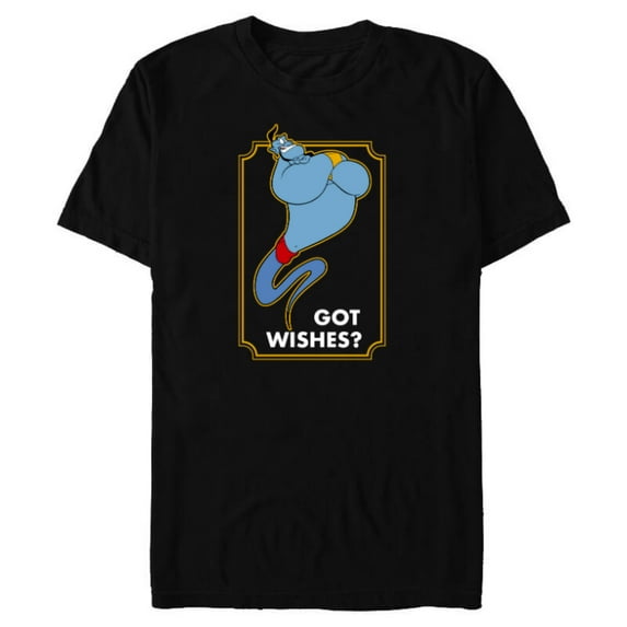 Disney Aladdin Genie Got Wishes Men's - Short Sleeve Blended T-Shirt for Adults - Customized-Black