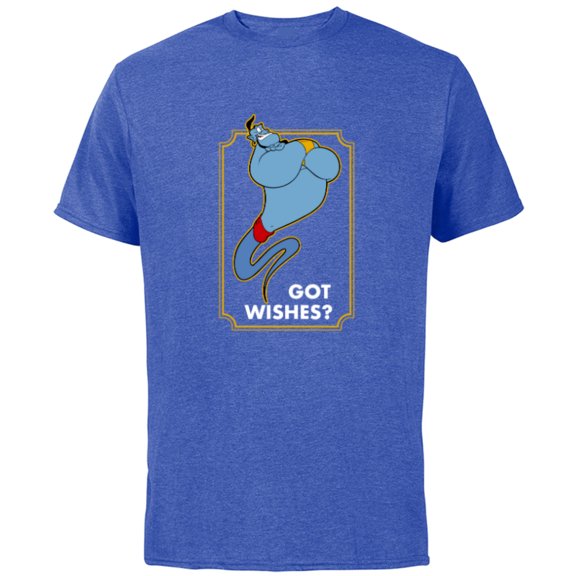 Disney Aladdin Genie Got Wishes Men's - Short Sleeve Cotton T-Shirt for Adults - Customized-Royal Heather