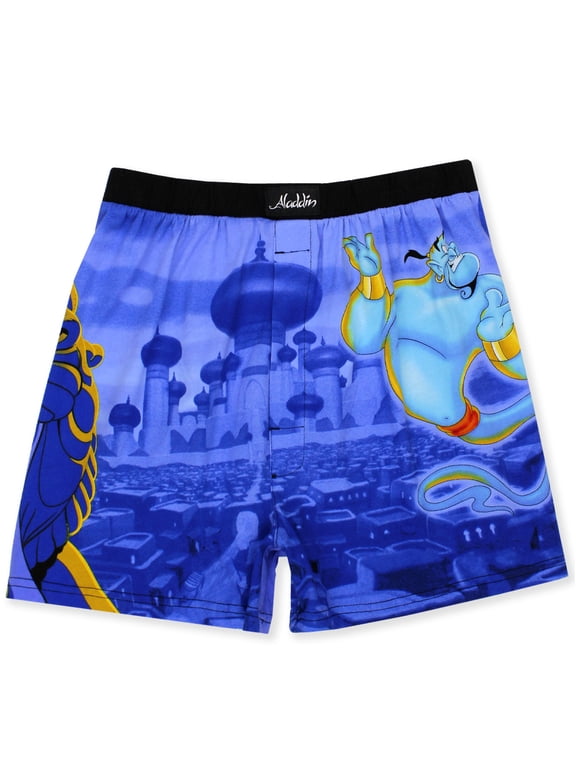 Aladdin Genie Jafar Mens Briefly Stated Boxer Lounge Shorts XH001MBX