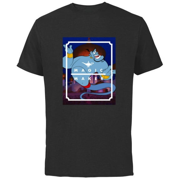 Disney Aladdin Genie Magic Maker - Short Sleeve Cotton T-Shirt for Adults - Customized-Black