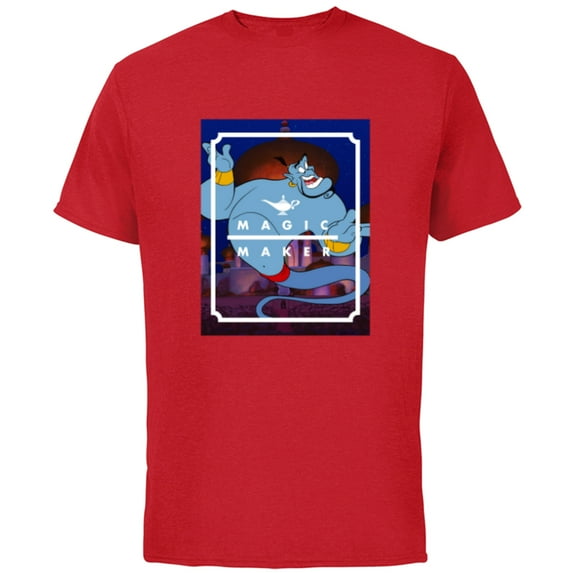 Disney Aladdin Genie Magic Maker - Short Sleeve Cotton T-Shirt for Adults - Customized-Red