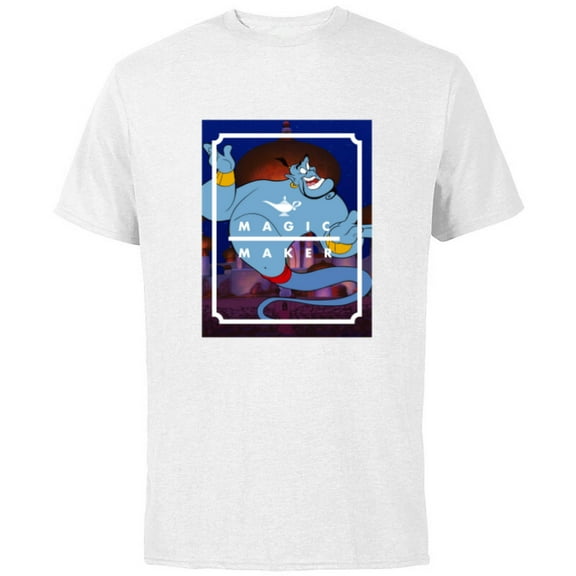Disney Aladdin Genie Magic Maker - Short Sleeve Cotton T-Shirt for Adults - Customized-White